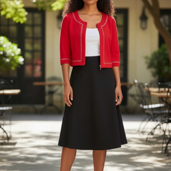 St. John Evening Kint Crystal Stones on Jacket - Picture 2 of 9